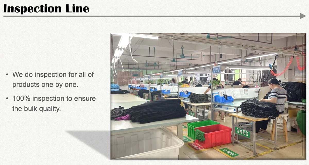 NEWCOM garment factory — inspection